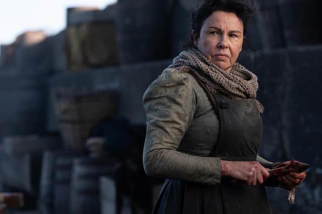 Julie Graham stars as matriarch Ma Hardacre in the new Yorkshire-set drama from Channel 5, The Hardacres (Picture: Channel 5)