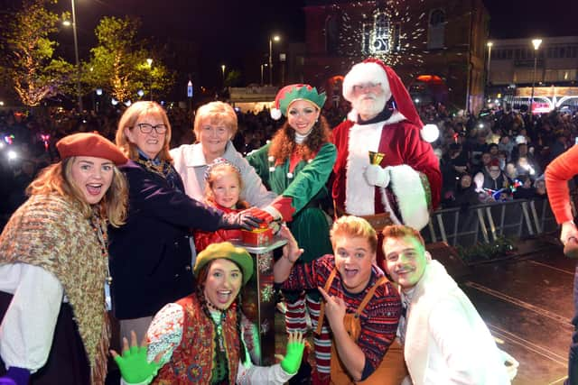 South Shields Christmas lights switch on.