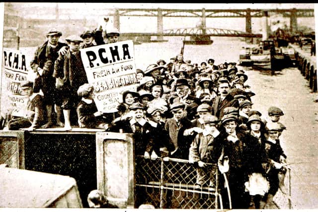 An early trip to the coast with the Poor Children’s Holiday Association, leaving from the Quayside in Newcastle.