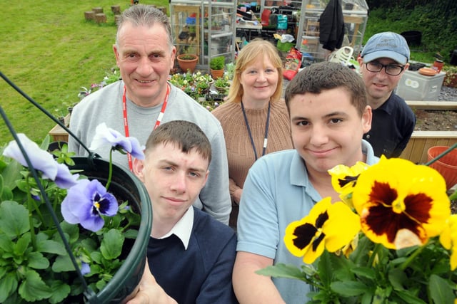 Epinay Business and Enterprise School celebrated receiving a garden club grant in 2014 but who are the people in the picture?