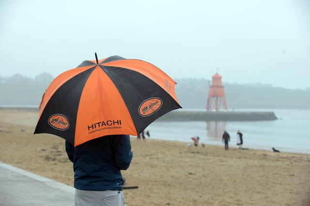 Rain fall at Littlehaven beach.