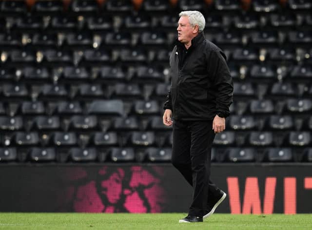 Steve Bruce, manager of Newcastle United. (Photo by Alex Broadway/Getty Images)