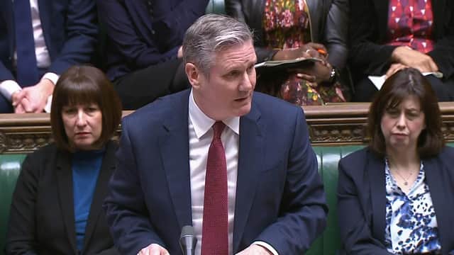 Labour leader Sir Keir Starmer speaks during Prime Minister's Questions in the House of Commons, London. Picture date: Wednesday February 21, 2024. PA Photo. See PA story POLITICS PMQs. Photo credit should read: House of Commons/UK Parliament/PA Wire