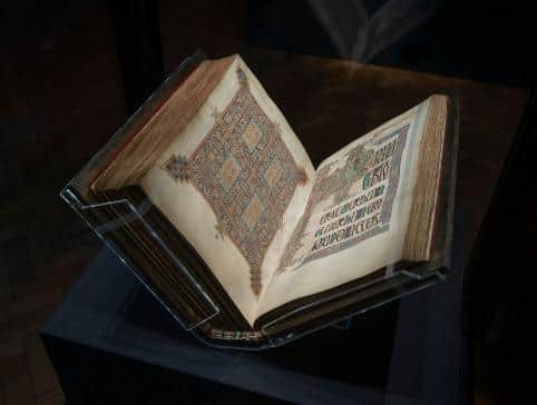 The Lindisfarne Gospels, image courtesy of Tyne & Wear Archives & Museums.