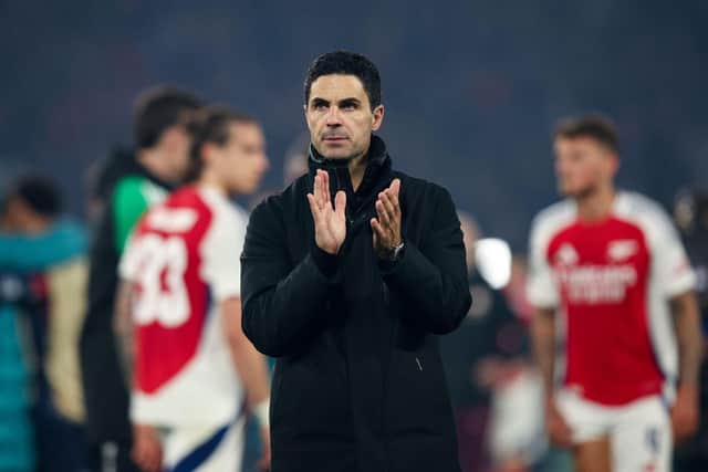 Mikel Arteta following Arsenal’s defeat v PSG. 