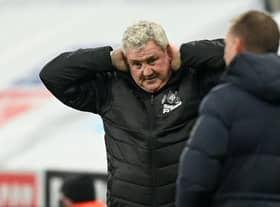 Newcastle United boss Steve Bruce is under pressure after Tuesday's 1-0 defeat to Sheffield United.  (Photo by MICHAEL REGAN/POOL/AFP via Getty Images)