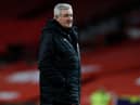 Steve Bruce takes his Newcastle side to Old Trafford to face Manchester United tomorrow. (Photo by Phil Noble - Pool/Getty Images)