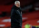 Steve Bruce takes his Newcastle side to Old Trafford to face Manchester United tomorrow. (Photo by Phil Noble - Pool/Getty Images)