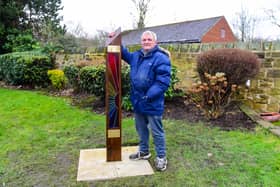 The new memorial in Hebburn Cemetery