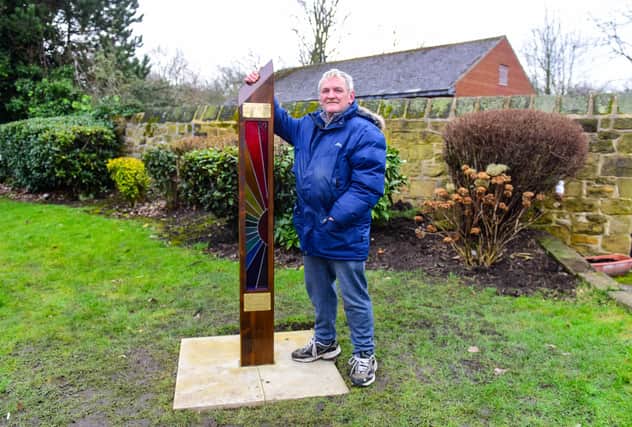 The new memorial in Hebburn Cemetery
