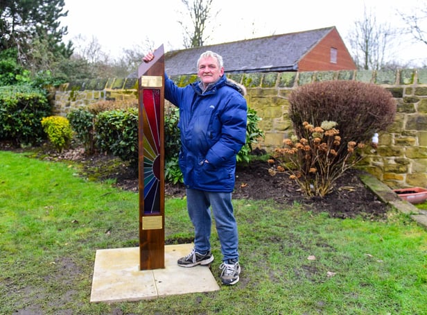 The new memorial in Hebburn Cemetery