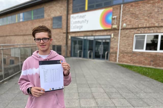 Kai Orr praised staff at Mortimer Community College as he picked up his top GCSE results.
