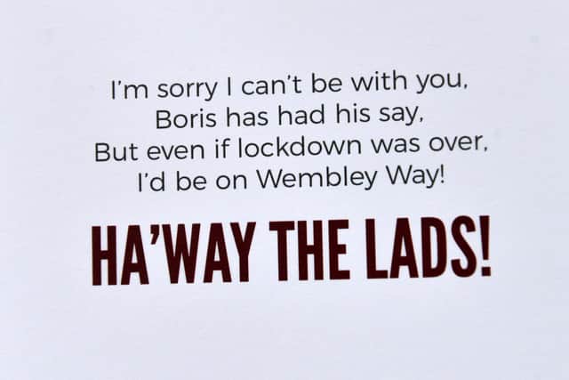 Another version of the Mackem Mother's Day card with a different Wembley Way message.