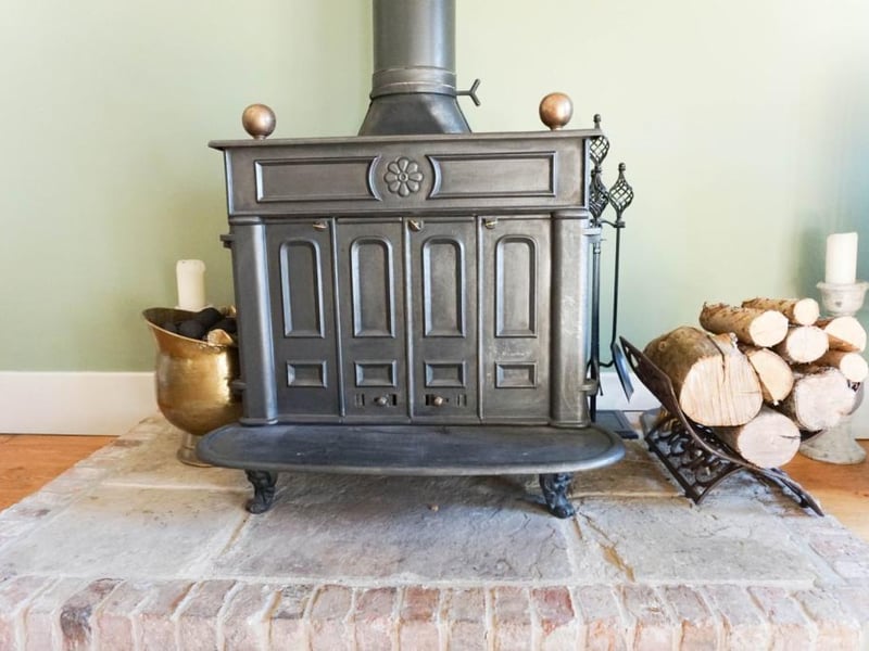 Feature log burner stove in the main lounge