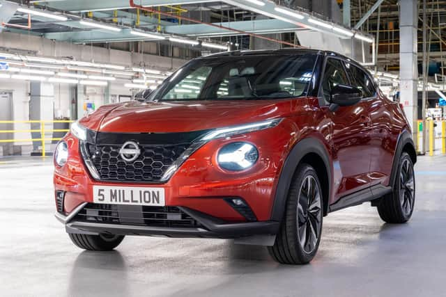 The Nissan Juke, which is built in Sunderland.