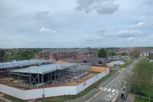 Work taking shape on the Integrated Diagnostic Centre at South Tyneside District Hospital.