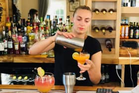 Picture shows Rofida Morozaite of Caesar's Den with some of the restaurant's tasty mocktails