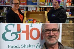 Angie Comerford, co-founder of Hebburn Helps (above); Hospitality and Hope CEO, Brian Thomas (below)