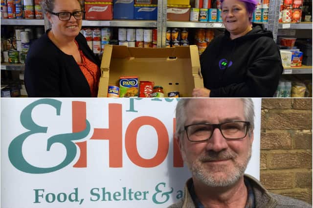 Angie Comerford, co-founder of Hebburn Helps (above); Hospitality and Hope CEO, Brian Thomas (below)