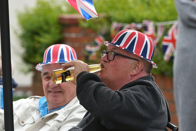 Thirst-quenching at the Jubilee Party in Tennyson Avenue, Boldon Colliery, on Saturday.