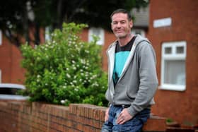 Armed Forces veteran Mark Campbell outside of his new home in South Shields.