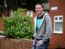 Armed Forces veteran Mark Campbell outside of his new home in South Shields.