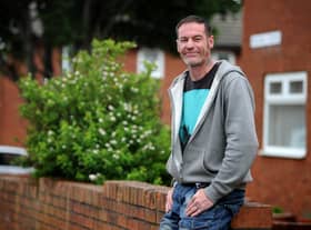 Armed Forces veteran Mark Campbell outside of his new home in South Shields.