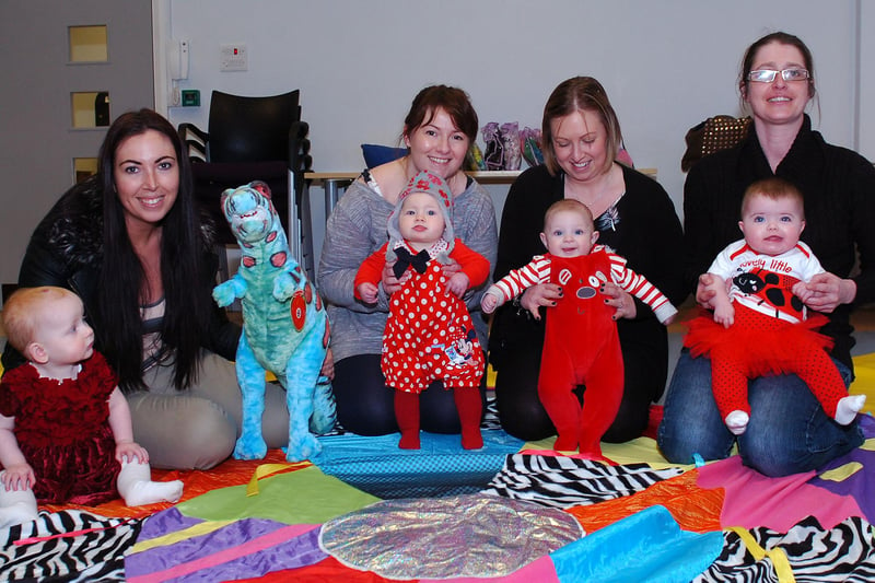A Comic Relief yoga session at the Phoenix Centre 8 years ago. Claire Modrate (Family Support Worker) (left) and Ivy-Rose Crowe look on as Sarah Noble and Isle Gabriella Jamieson, Sarah-Jayne Larking and Harrison Martin, Andrea and Lola Atkinson take part.