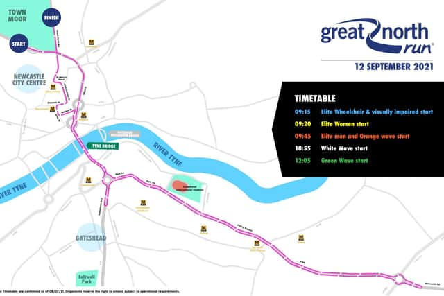 For the first time in its 40-year history, the Great North Run will not finish in South Shields. Photo: Great North Run.