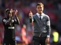 Scott Parker gestures to supporters after the English Premier League football match between Liverpool and Bournemouth at Anfield in Liverpool, north west England on August 27, 2022.(Photo by OLI SCARFF/AFP via Getty Images)