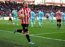 Brentford midfielder Christian Eriksen (Photo by Marc Atkins/Getty Images)