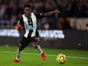 Christian Atsu of Newcastle United during the Premier League match between Wolverhampton Wanderers and Newcastle United at Molineux on January 11, 2020 in Wolverhampton, United Kingdom.