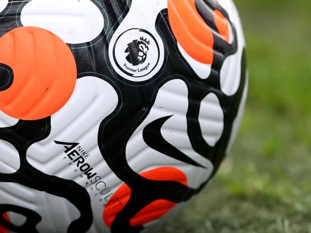 Premier League match ball. (Photo by Lewis Storey/Getty Images)