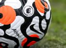 Premier League match ball. (Photo by Lewis Storey/Getty Images)