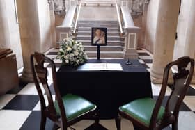 The book of condolence at South Shields Town Hall.