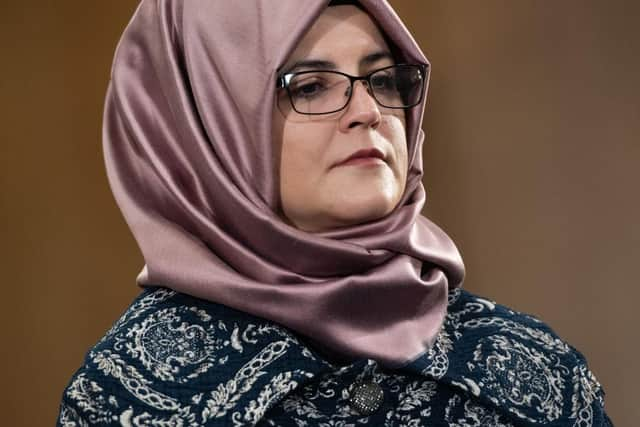 Hatice Cengiz, the fiancee of murdered journalist Jamal Khashoggi.