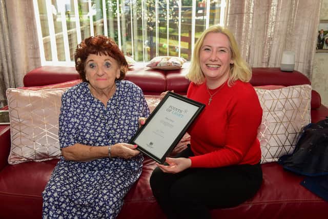June Coser received her Points of Light award from South Shields MP Emma Lewell-Buck on Tuesday, August 31.