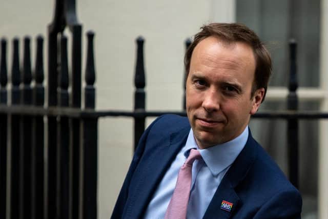 Matt Hancock, Health Secretary, leaves 10 Downing Street after the daily coronavirus briefing (Photo by Chris J Ratcliffe/Getty Images)