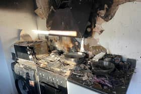 Damage caused by a kitchen fire