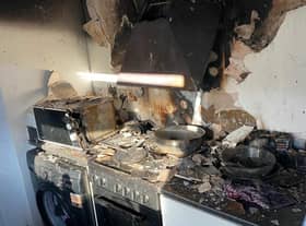 Damage caused by a kitchen fire