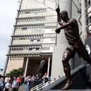 The Alan Shearer statue outside St James's Park.