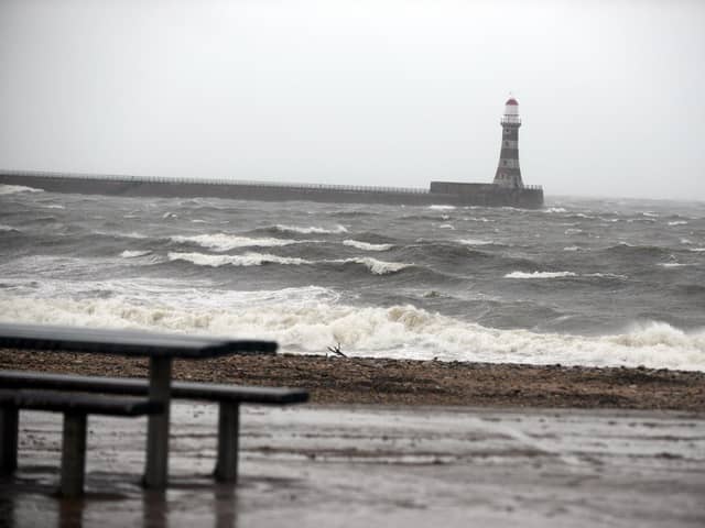 Storm Barra hits the coast at Roker, Sunderland.