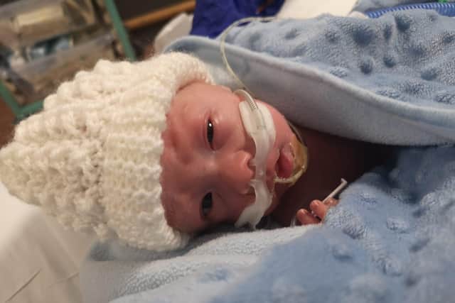 Theo was born at just 28 weeks and spent just under 2 months in hospital.