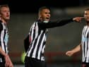 MORECAMBE, ENGLAND - SEPTEMBER 23: Jamaal Lascelles of Newcastle United reacts during the Carabao Cup third round match between Morecambe and Newcastle United at Globe Arena on September 23, 2020 in Morecambe, England.