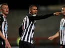 MORECAMBE, ENGLAND - SEPTEMBER 23: Jamaal Lascelles of Newcastle United reacts during the Carabao Cup third round match between Morecambe and Newcastle United at Globe Arena on September 23, 2020 in Morecambe, England.