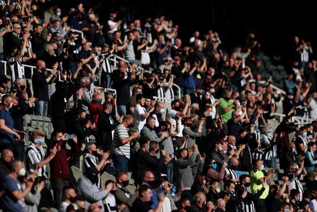 A group of Newcastle United fans are preparing for a trip to the capital. (Photo by Alex Pantling/Getty Images)