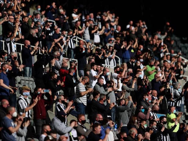 A group of Newcastle United fans are preparing for a trip to the capital. (Photo by Alex Pantling/Getty Images)