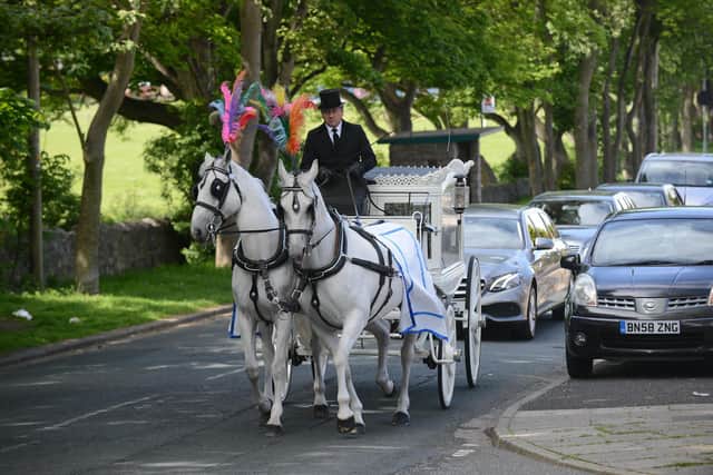 The funeral of Robbie Elliott, three, was held at St Mark & St Cuthbert's Church in South Shields.