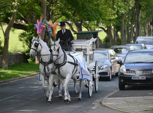 The funeral of Robbie Elliott, three, was held at St Mark & St Cuthbert's Church in South Shields.