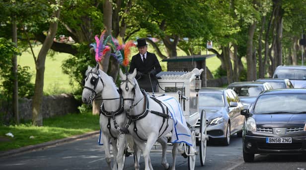 The funeral of Robbie Elliott, three, was held at St Mark & St Cuthbert's Church in South Shields.